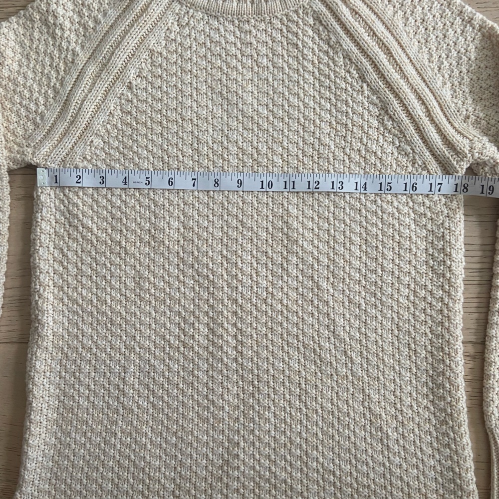Cozy Soft Chunky Knit Sweater Tunic Neutral Oversized Cottagecore Knit Medium - Picture 8 of 10